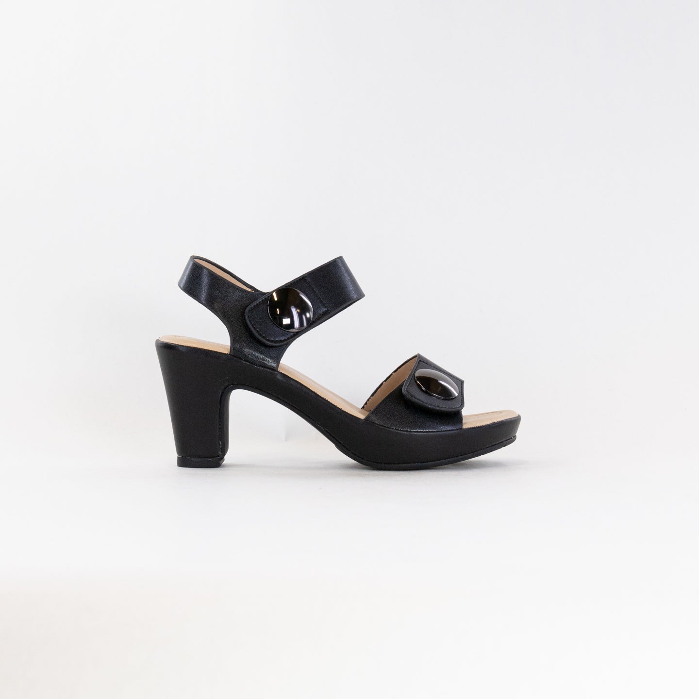 Stylish Spring Step Dade Women's Black Quarter Strap Sandals