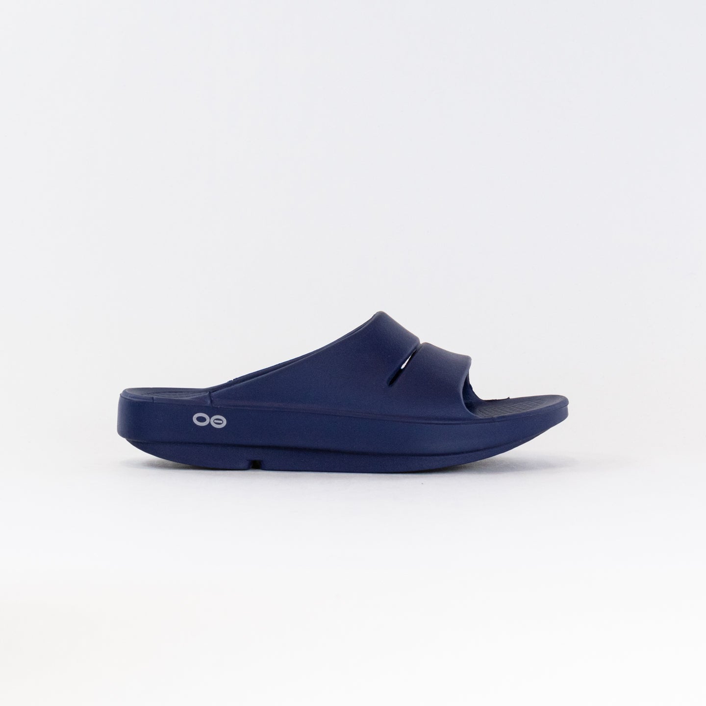 Unisex OOFOS Ooahh Slide Sandals in Navy - Ideal Recovery Footwear