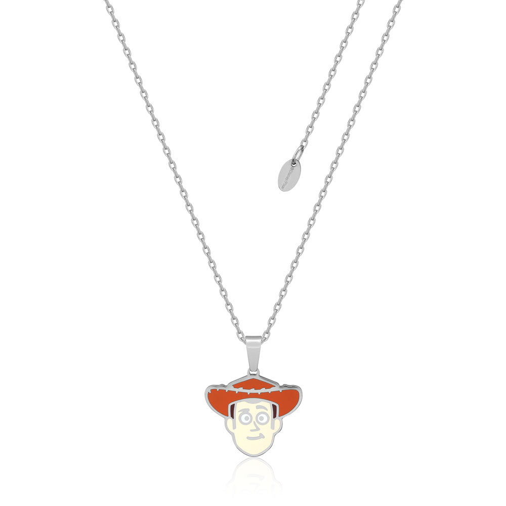 Disney Pixar Toy Story Woody Character Stainless Steel Necklace Pendant for Fans