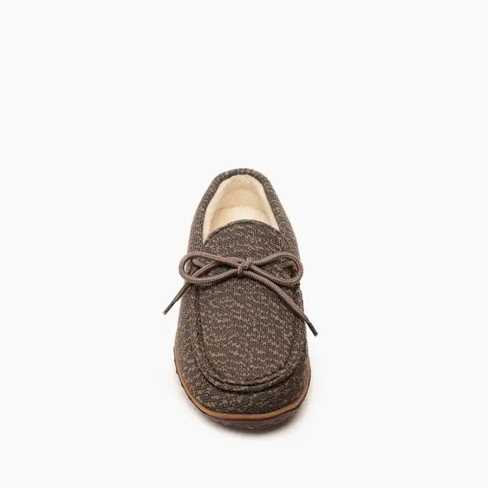 Minnetonka Men's Eco-Friendly Oak Slippers in Morel Color