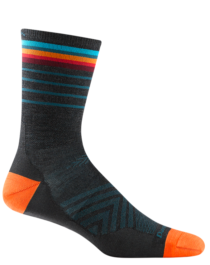 Darn Tough Men's Ultra-Lightweight Stride Micro Crew Running Socks in Charcoal Color