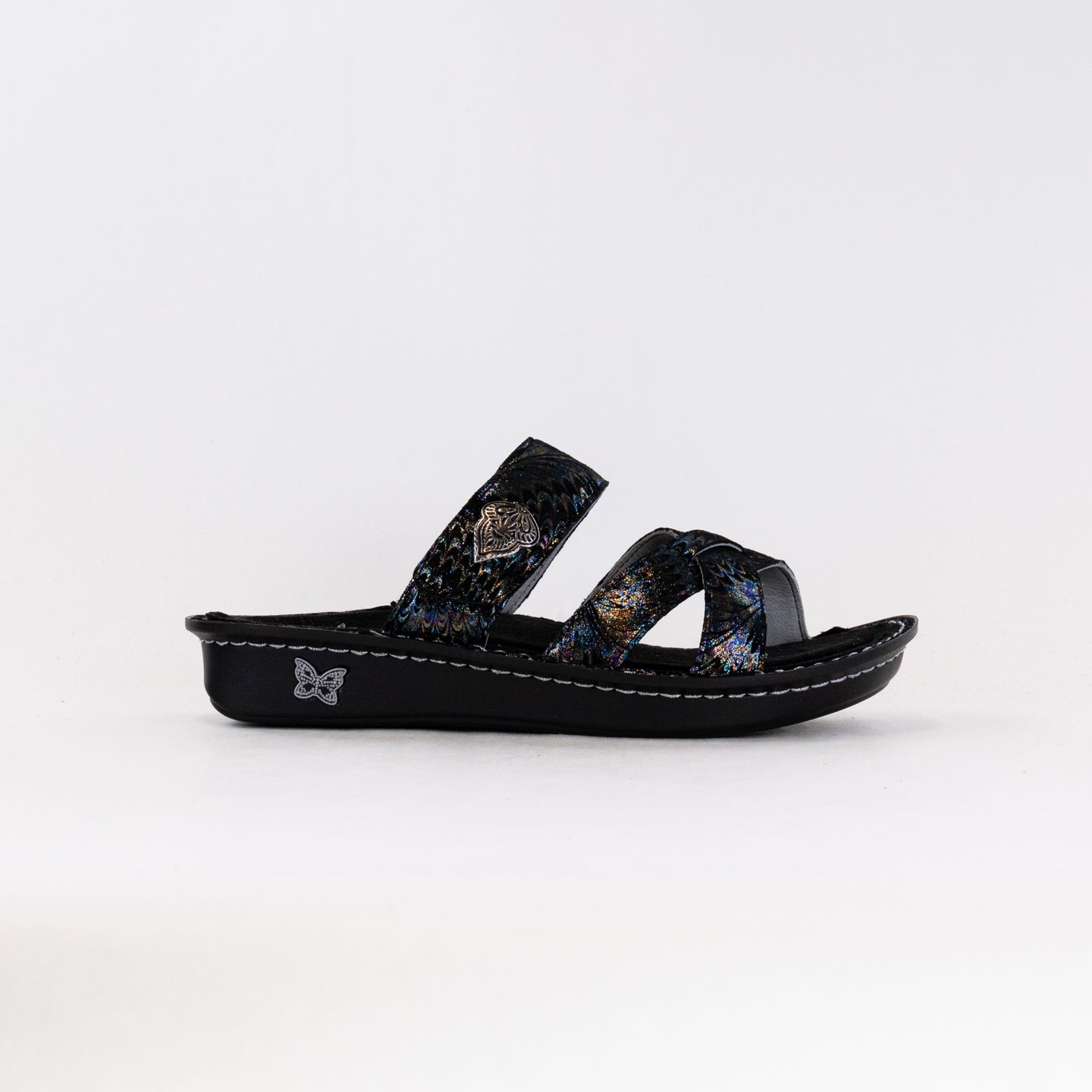 Glistening Alegria Victoriah Women's Crisscross Slide Sandals