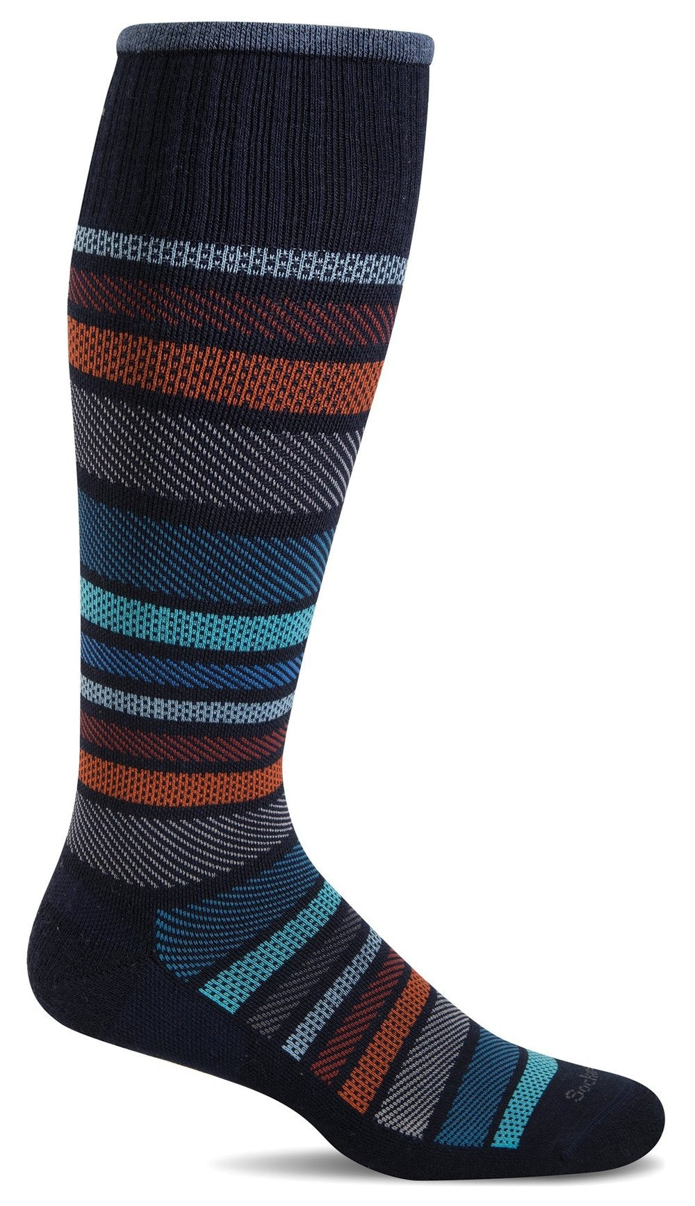 Sockwell Men's Navy Moderate Lifestyle Compression Twillful Socks