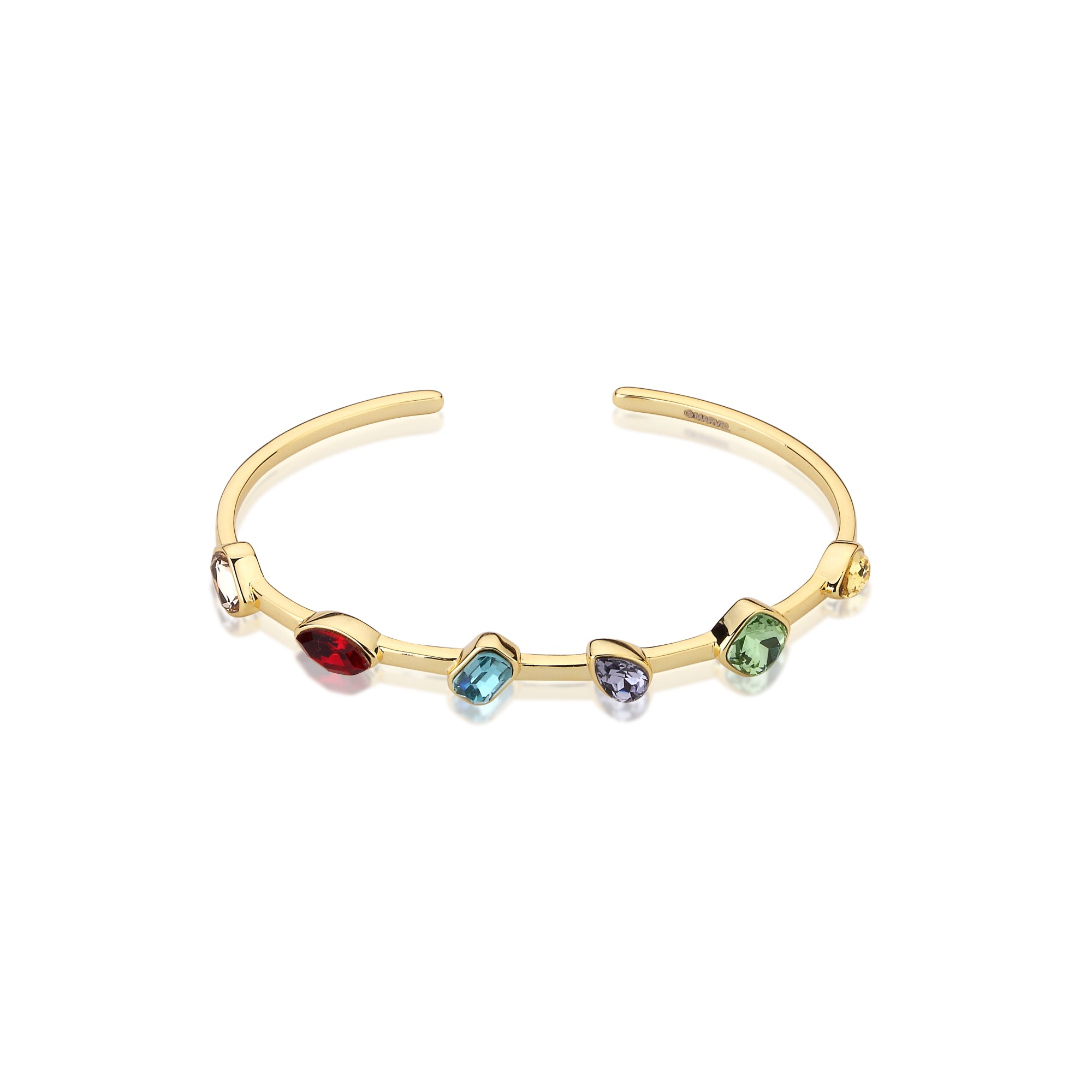 Disney 14ct Gold Plated Stainless Steel Infinity Stone Open Bracelet Bangle