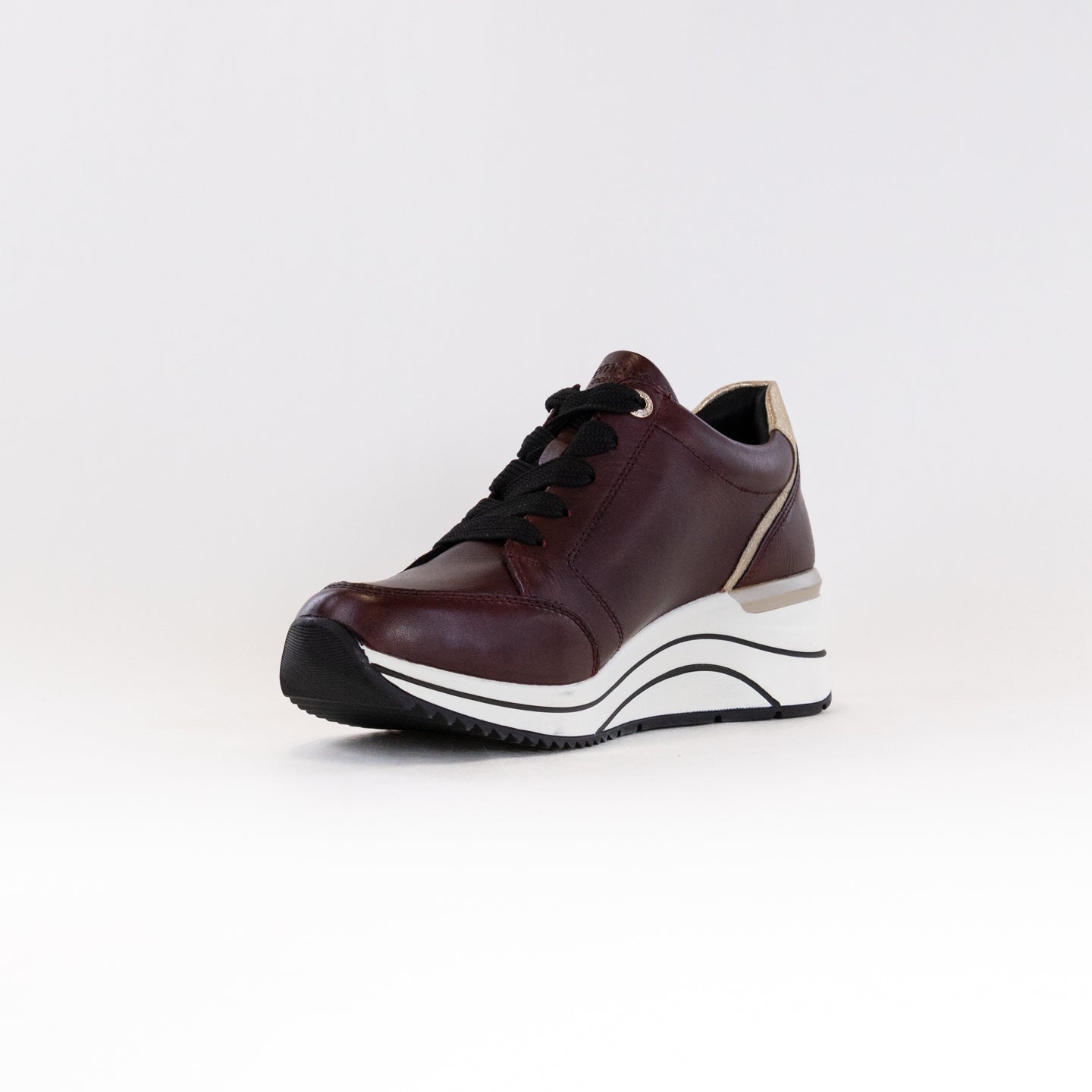 Stylish Remonte Eleni 03 Burgundy Women's Wedge Sneakers