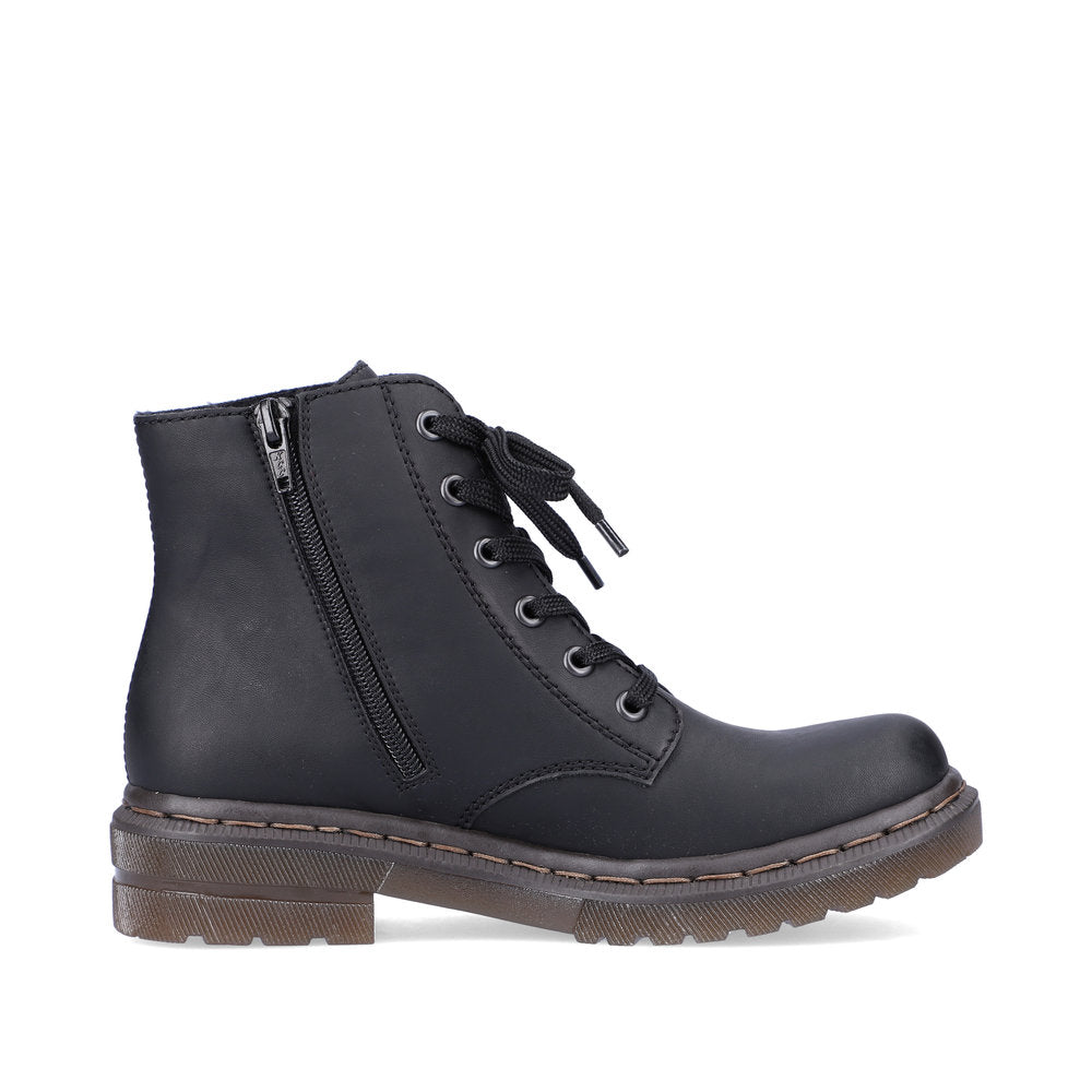 Stylish Women's Black Rieker Paris 40 Boots with Solid Support