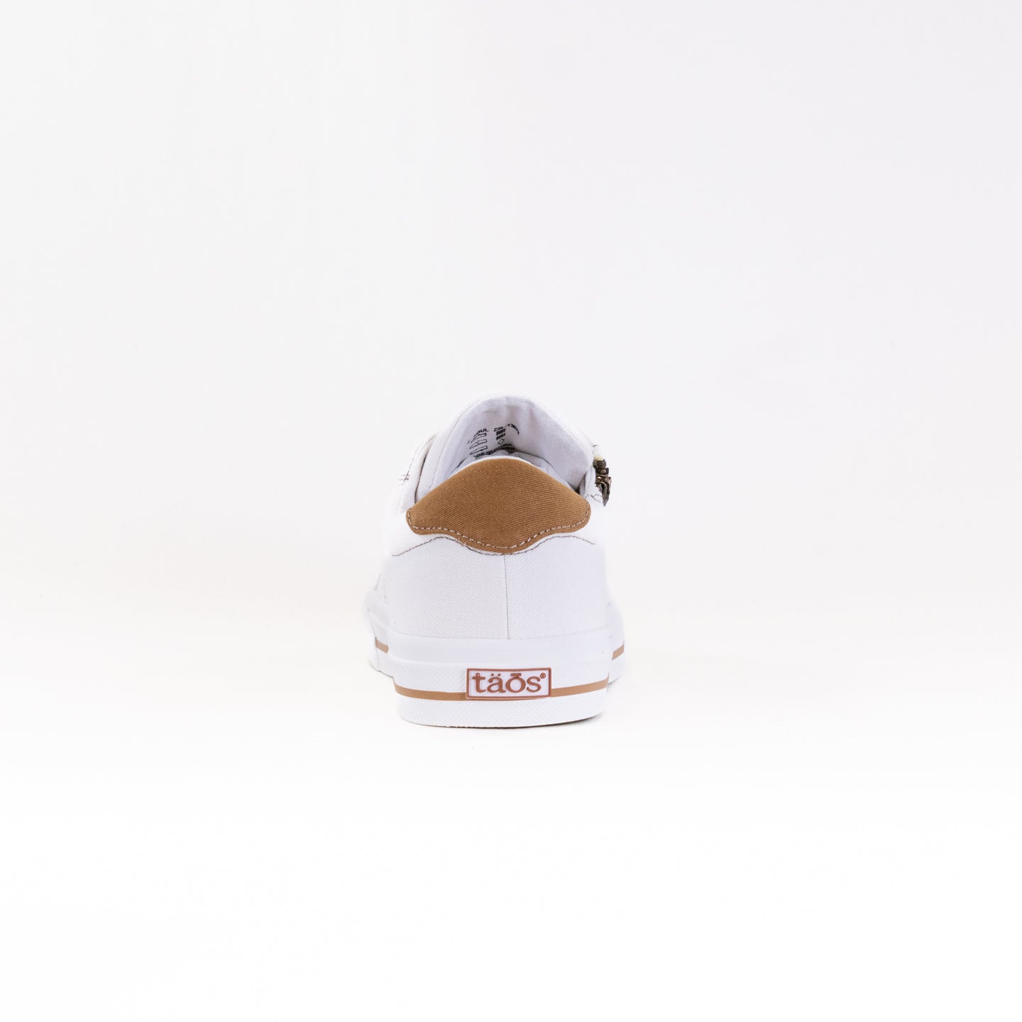 Women's Taos Z Soul Canvas Sneakers in White and Golden Tan