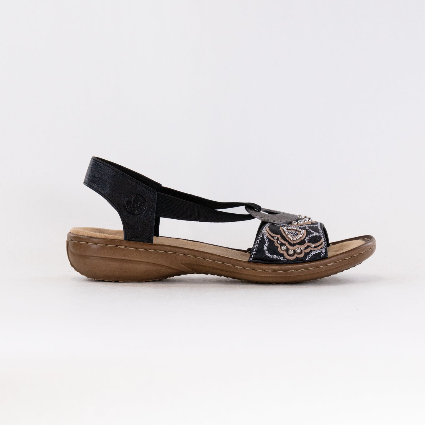 Women's Rieker Regina Black Fashionable Sling-Back Sandal