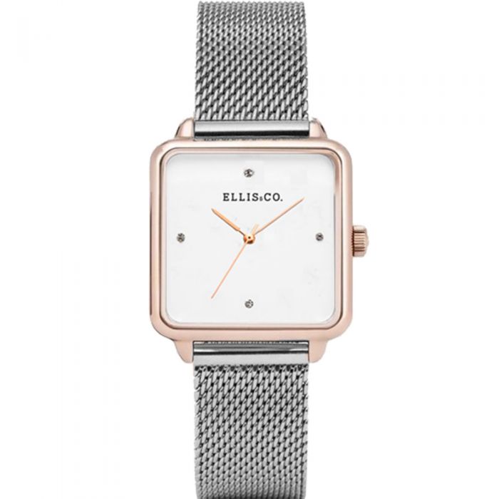 Ellis & Co Women's 'Alyssa' Stainless Steel Mesh Band Watch