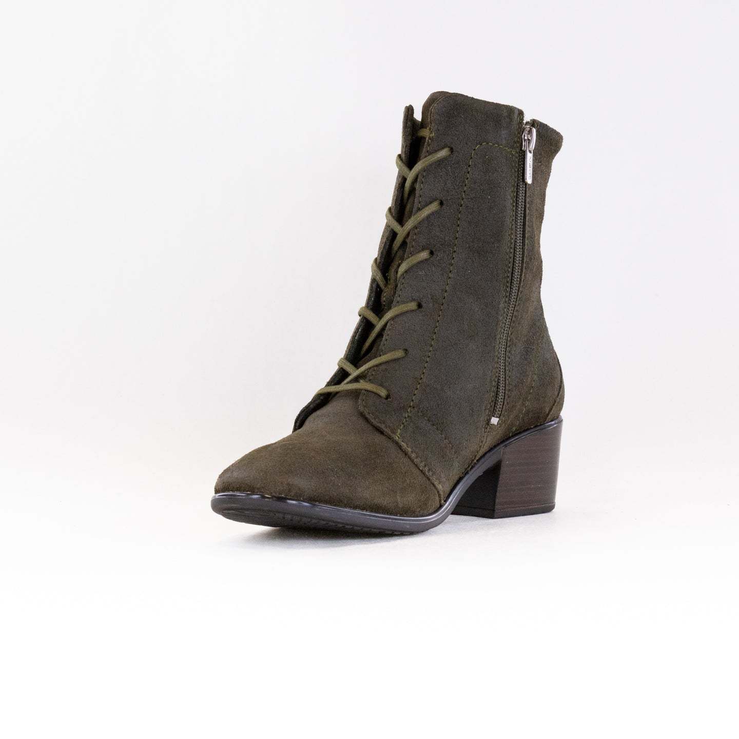 Naot Women's Majesty Mid - Calf Boots in Olive - Oily Suede Material