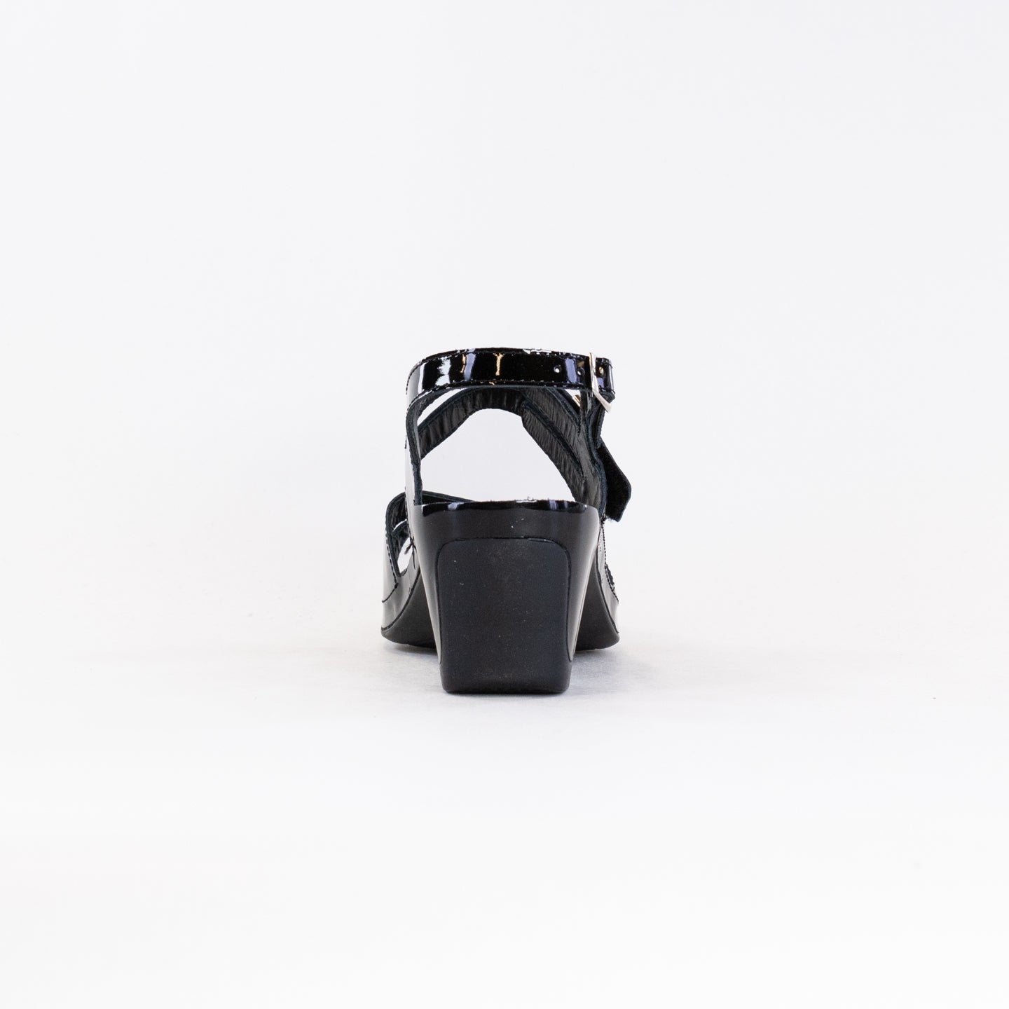 Women's Black Patent Leather Vital Joy Comfort Sandals