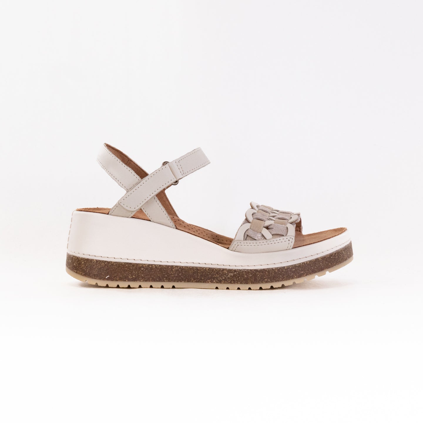 Women's Clarks Kassanda Bar Sandals in Cream Multi - A Perfect Blend of Style and Comfort