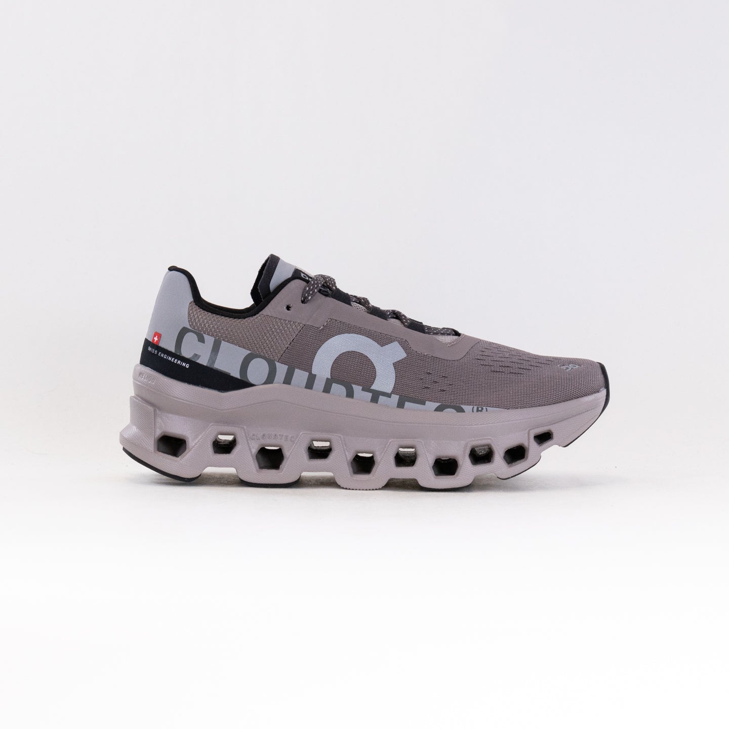 On Men's Cloudmonster Running Shoes - Cinder/Fog Colorway