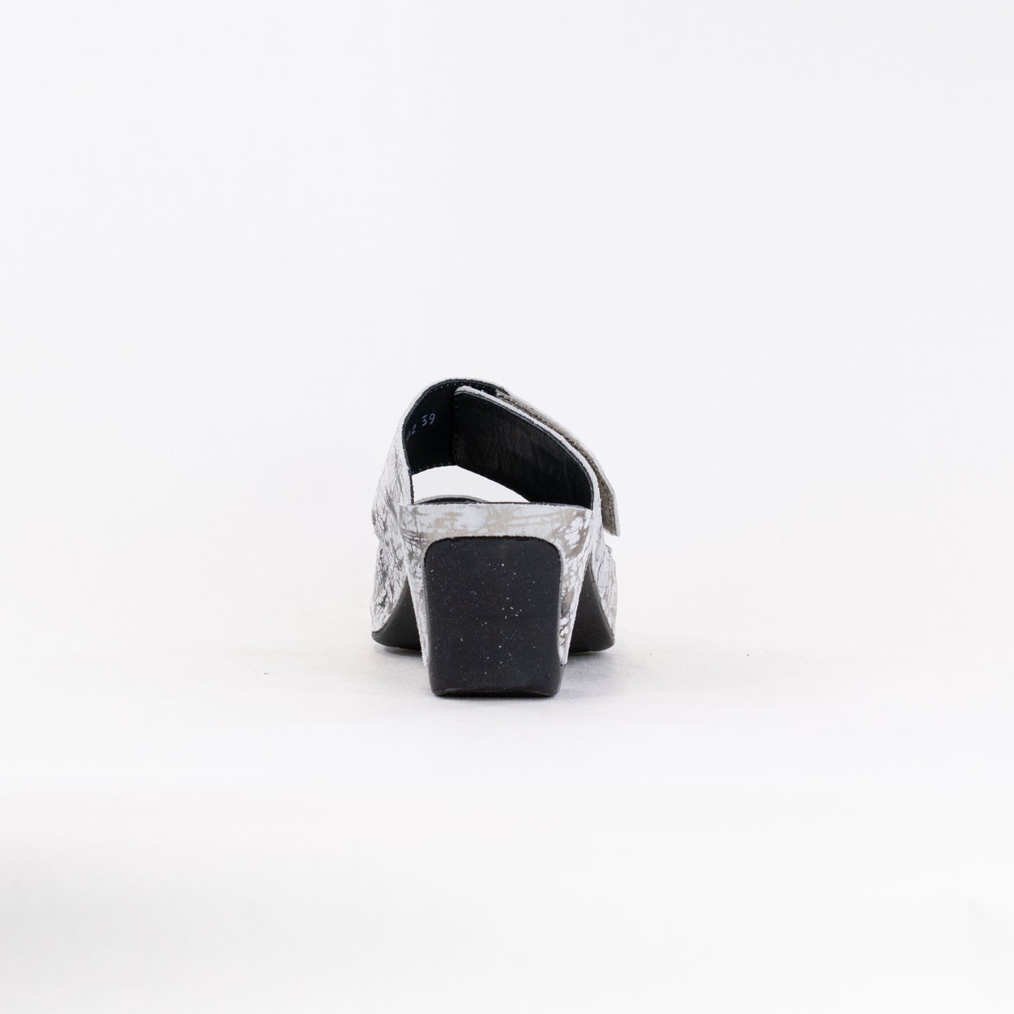 Women's Vital Joy Mule Sandals Crafted from Apache Cream Metallic Leather for Optimal Comfort