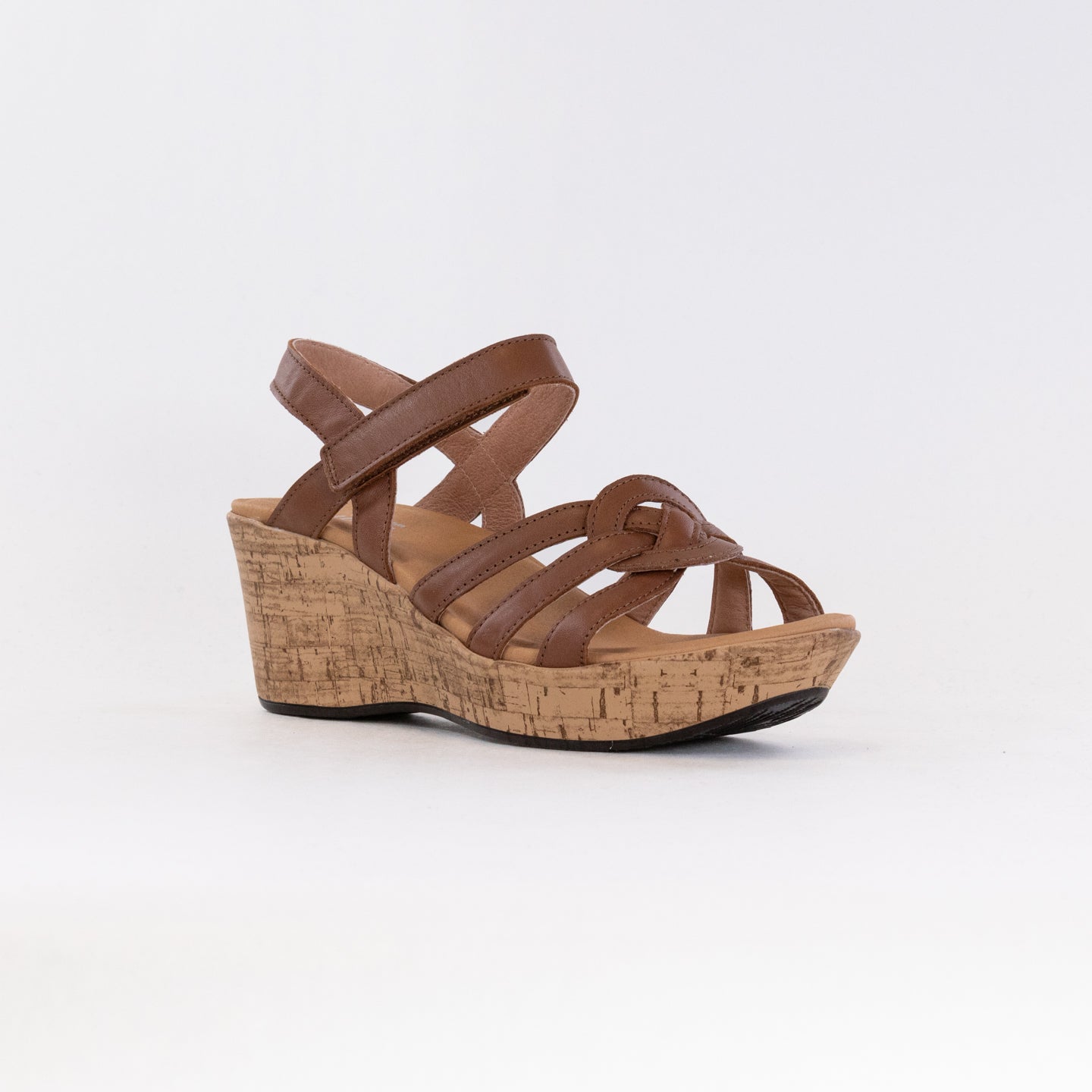 Naot Women's Tropical Strappy Wedge Sandals in Caramel Color