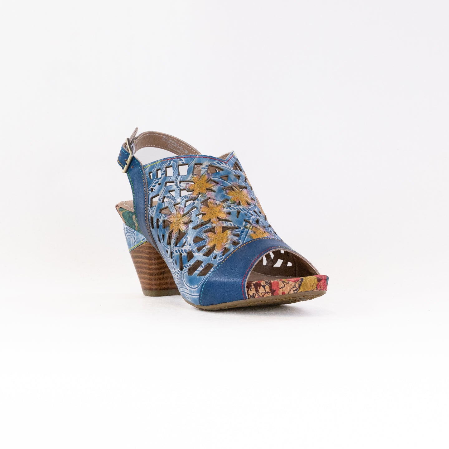 Spring Step L'Artiste Women's Fashionable Eclipsing Sandals in Blue Multi
