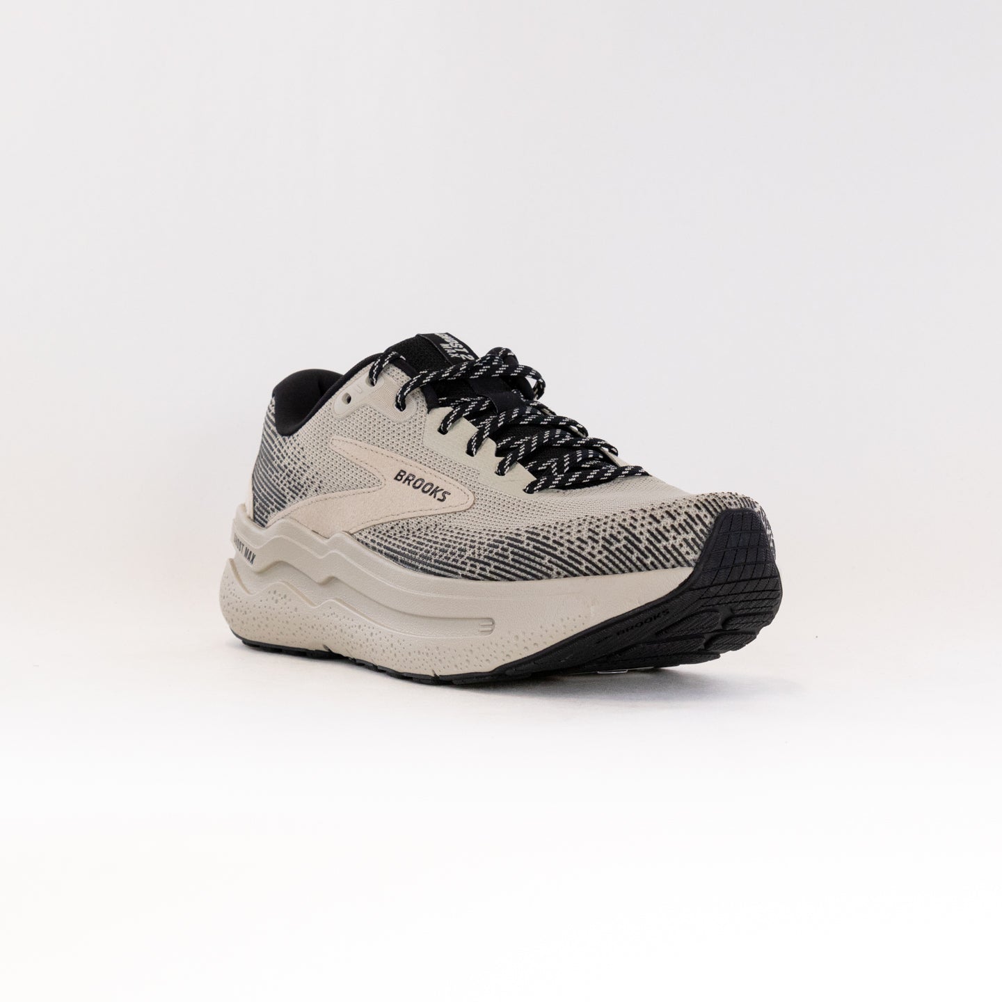 Men's Brooks Ghost Max 2 Road-Running Shoes in Pelican/Black