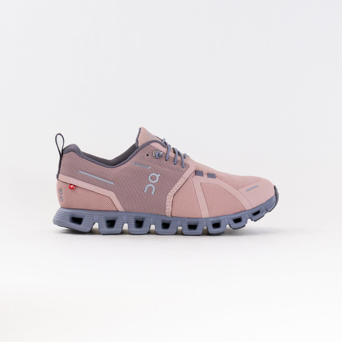 Women's On Cloud 5 Waterproof Running Shoes - Rose/Fossil