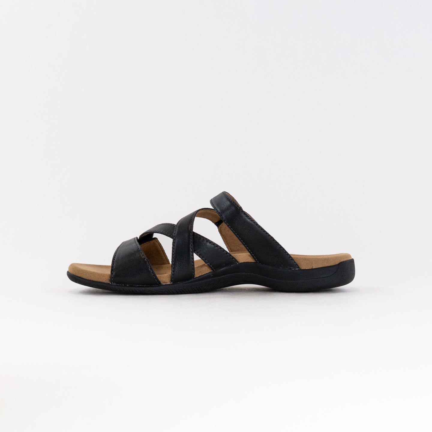 Taos Women's Double U Slide Sandals in Classic Black Color
