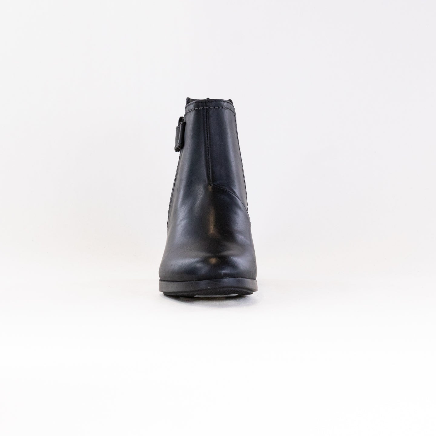 Women's Clarks Bayla Glow Boots - Black Shiny Leather