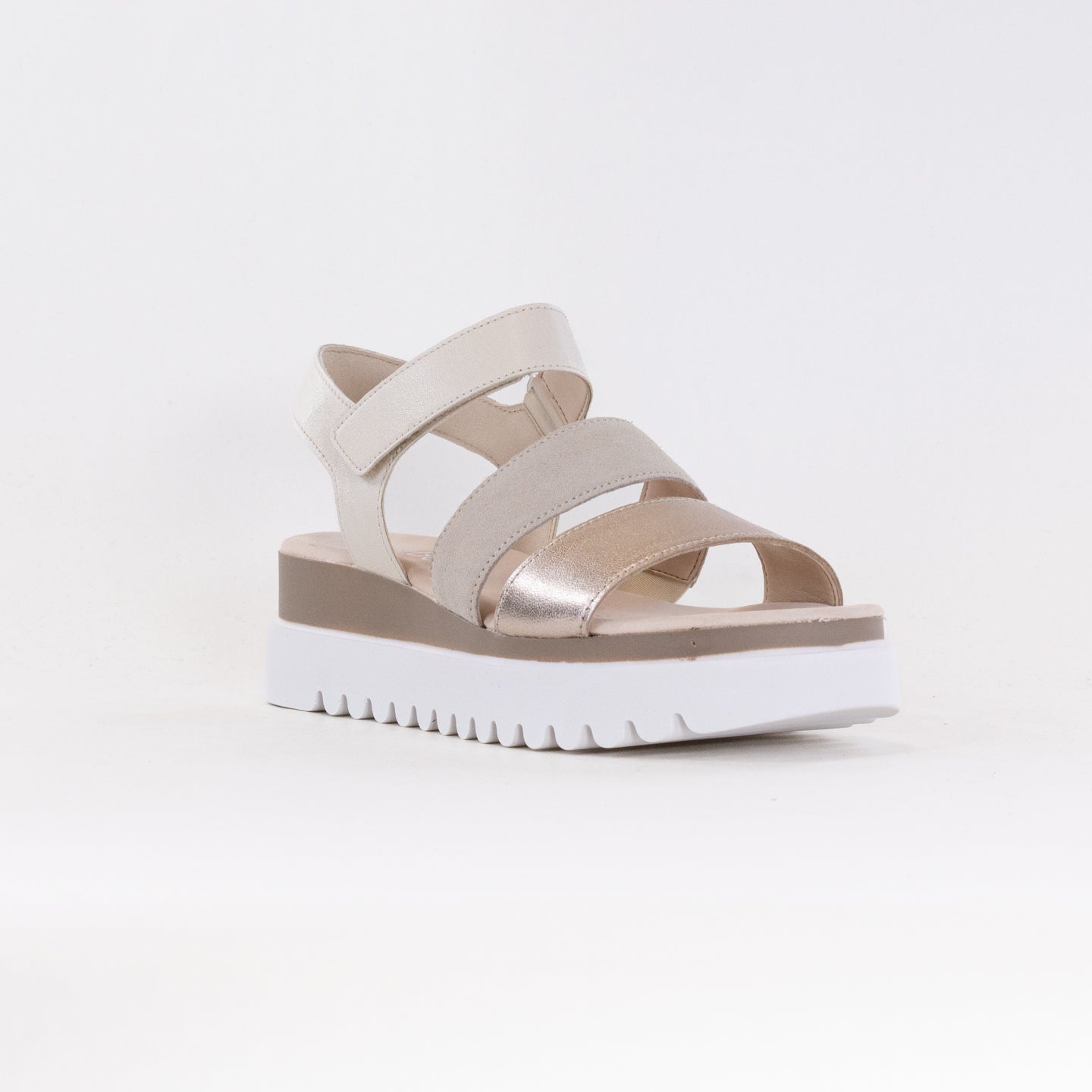 Gabor Women's Three Strap Sandal Model 44.620.62 in Desert Color