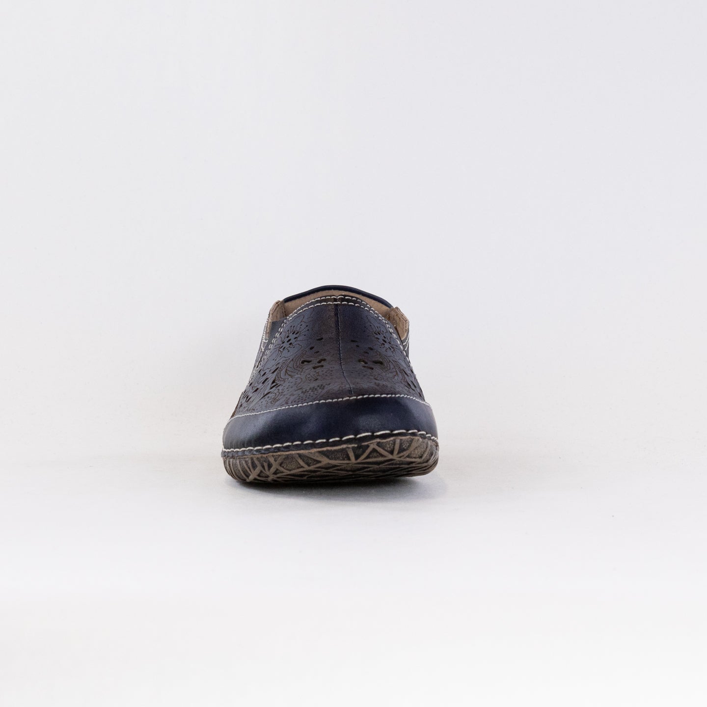 Spring Step L'Artiste Women's Libora Navy Leather Loafers - Fashionable Hand - Painted Footwear