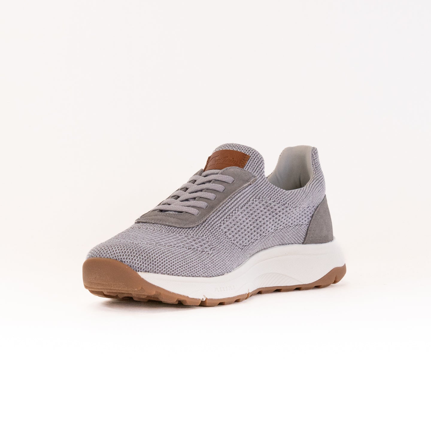 Men's Gray Florsheim Satellite Knit Elastic Lace Slip-On Dress Sneakers