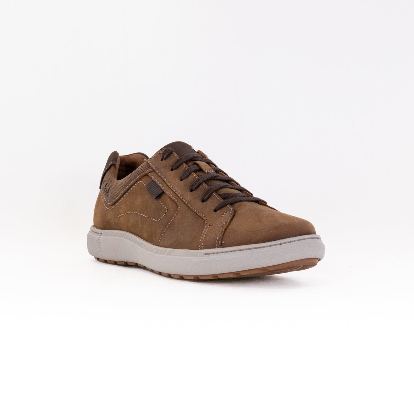 Men's Clarks Mapstone Lace Sneakers in Beeswax Durable Leather