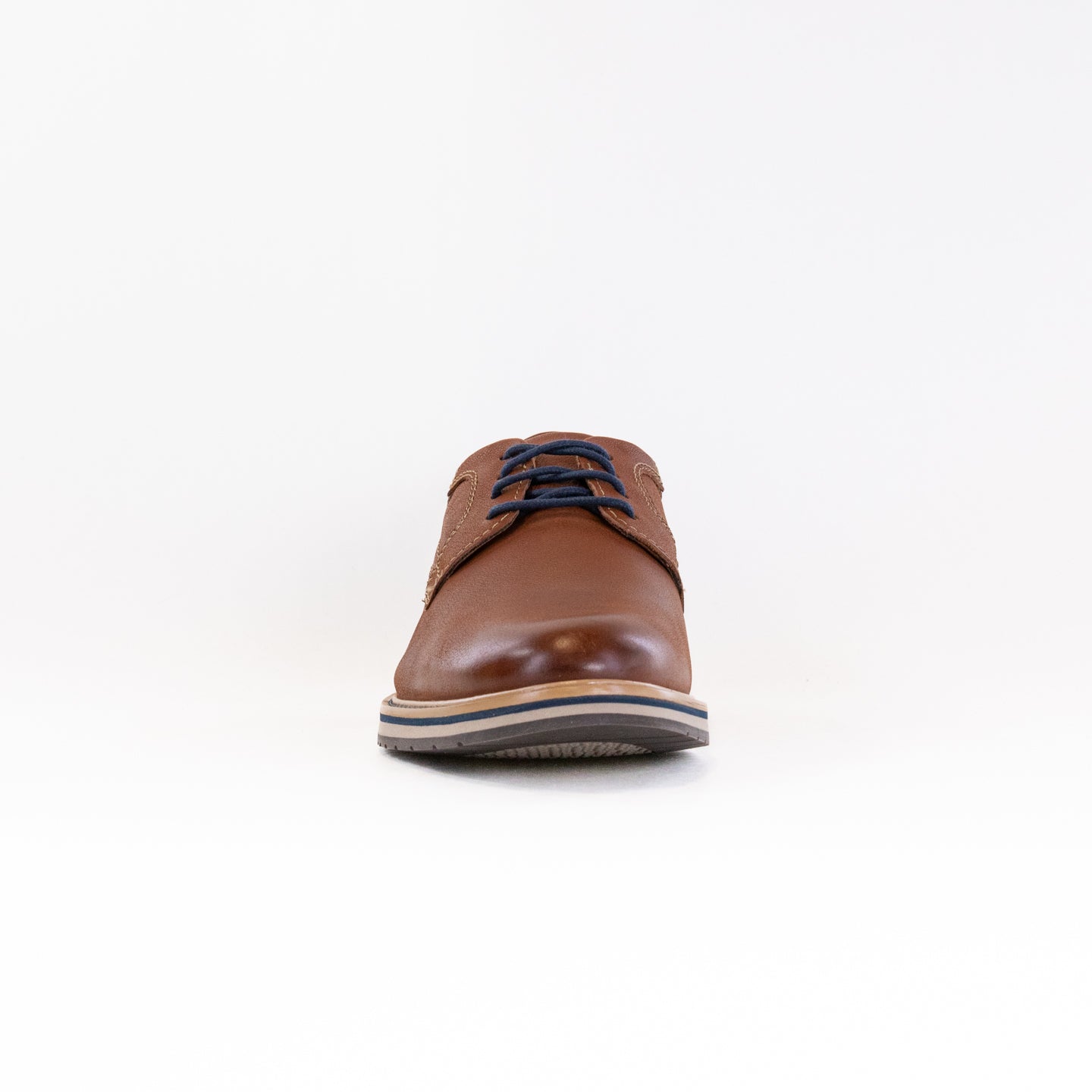 Men's Clarks Tan Leather Monahan Plain Toe Dress-Casual Shoes